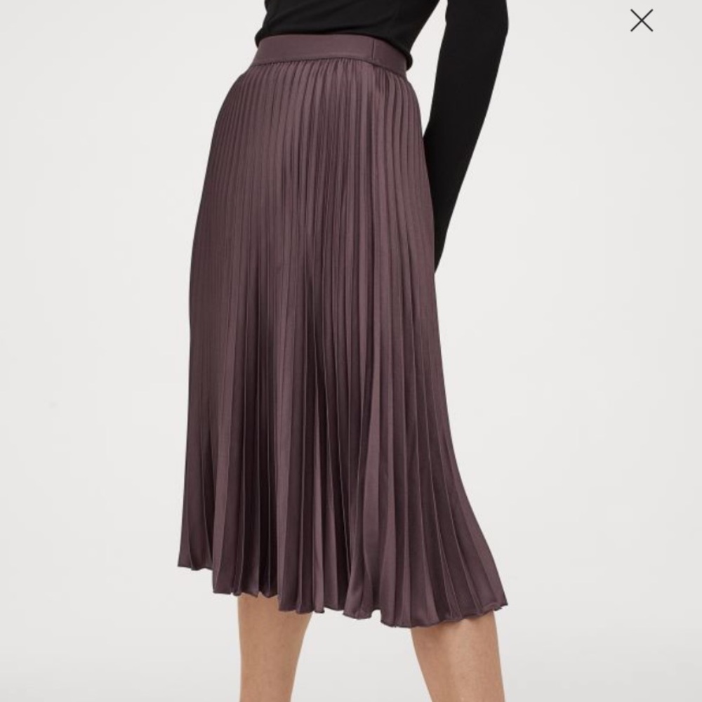 H&M Purple Pleated Skirt